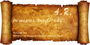 Aranyosi Renátó névjegykártya